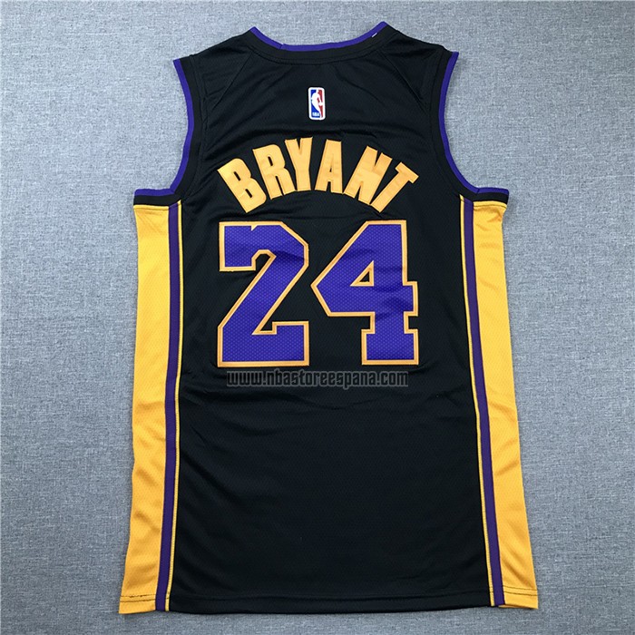 Camiseta Los Angeles Lakers Kobe Bryant NO 24 Retirement 2017-2018 Negro